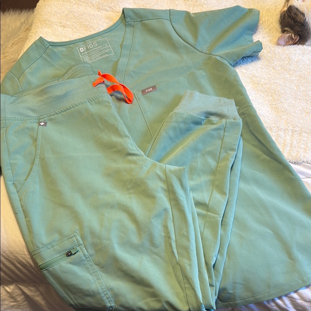Figs Mint Green Scrub Ensemble